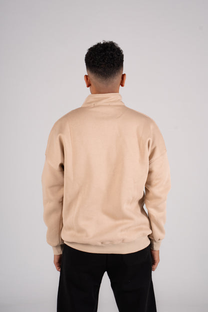 Zipper Melton Sweatshirt سويت شيرت مبطن ميلتون ربع سوسته