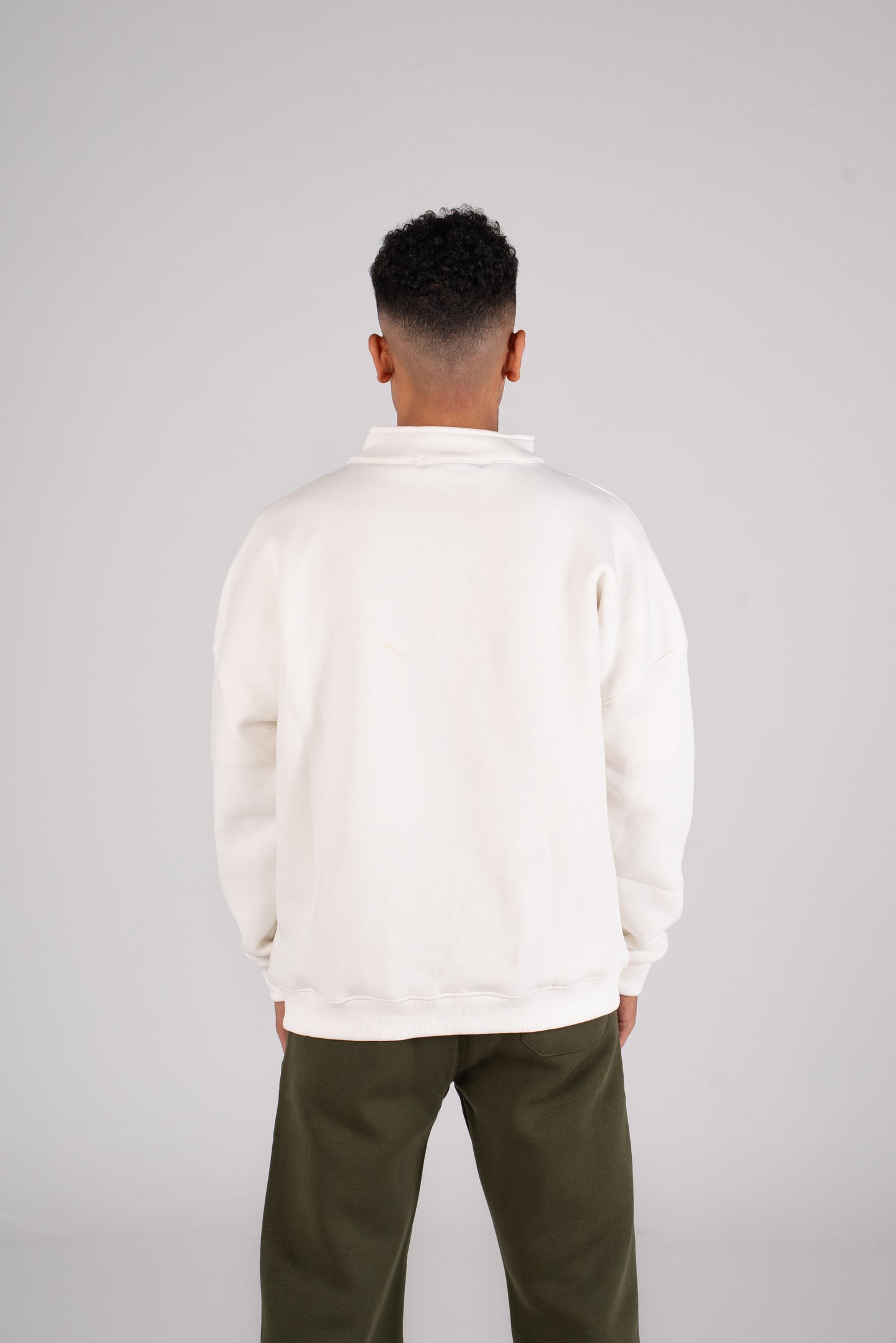 Zipper Melton Sweatshirt