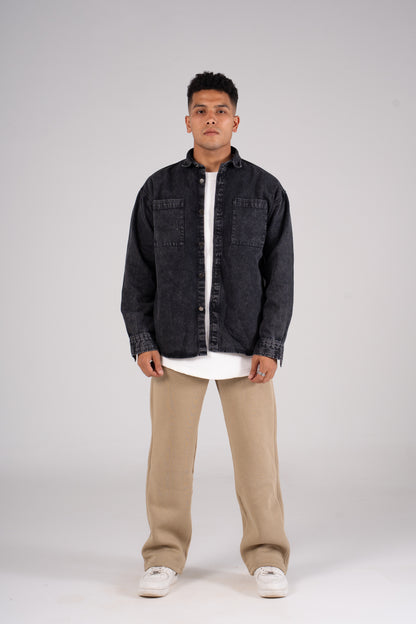 Front Pocket Denim Shirt - قميص جينز بجيب امامي