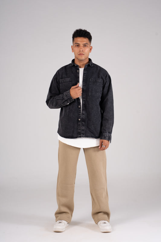 Front Pocket Denim Shirt - قميص جينز بجيب امامي