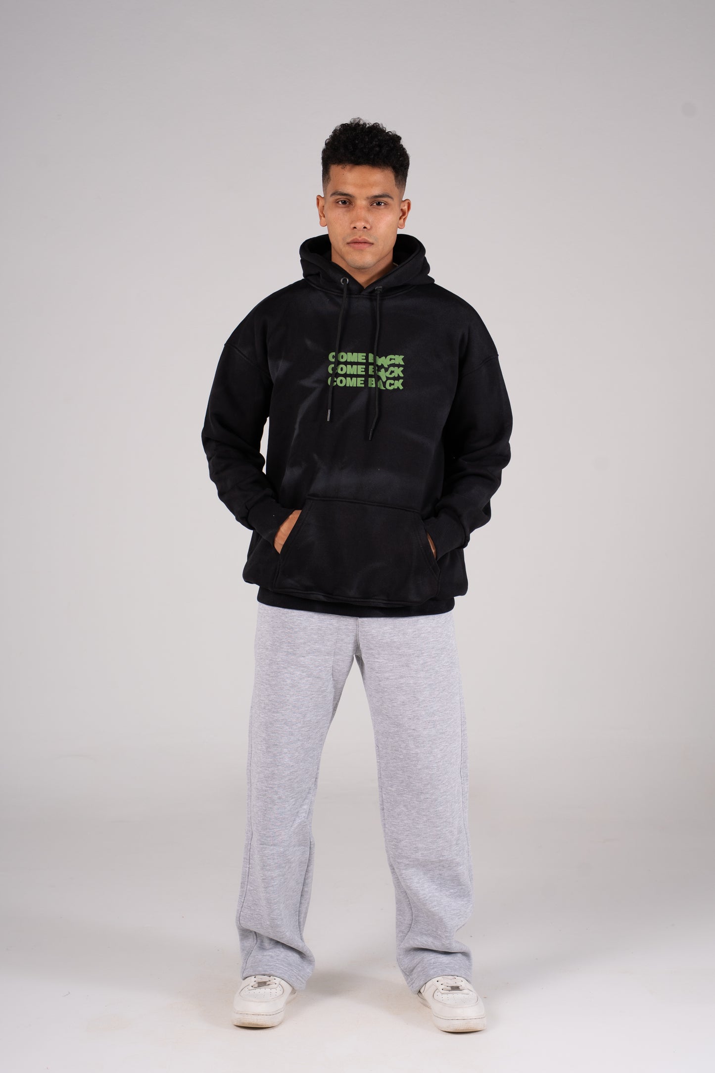 Black Tie Dye Melton Hoodie -  هودي ميلتون بطبعة