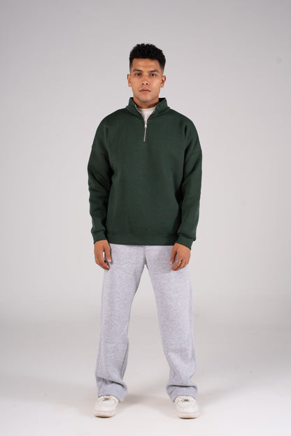 Zipper Melton Sweatshirt -  سويت شيرت ميلتون ربع سوستة