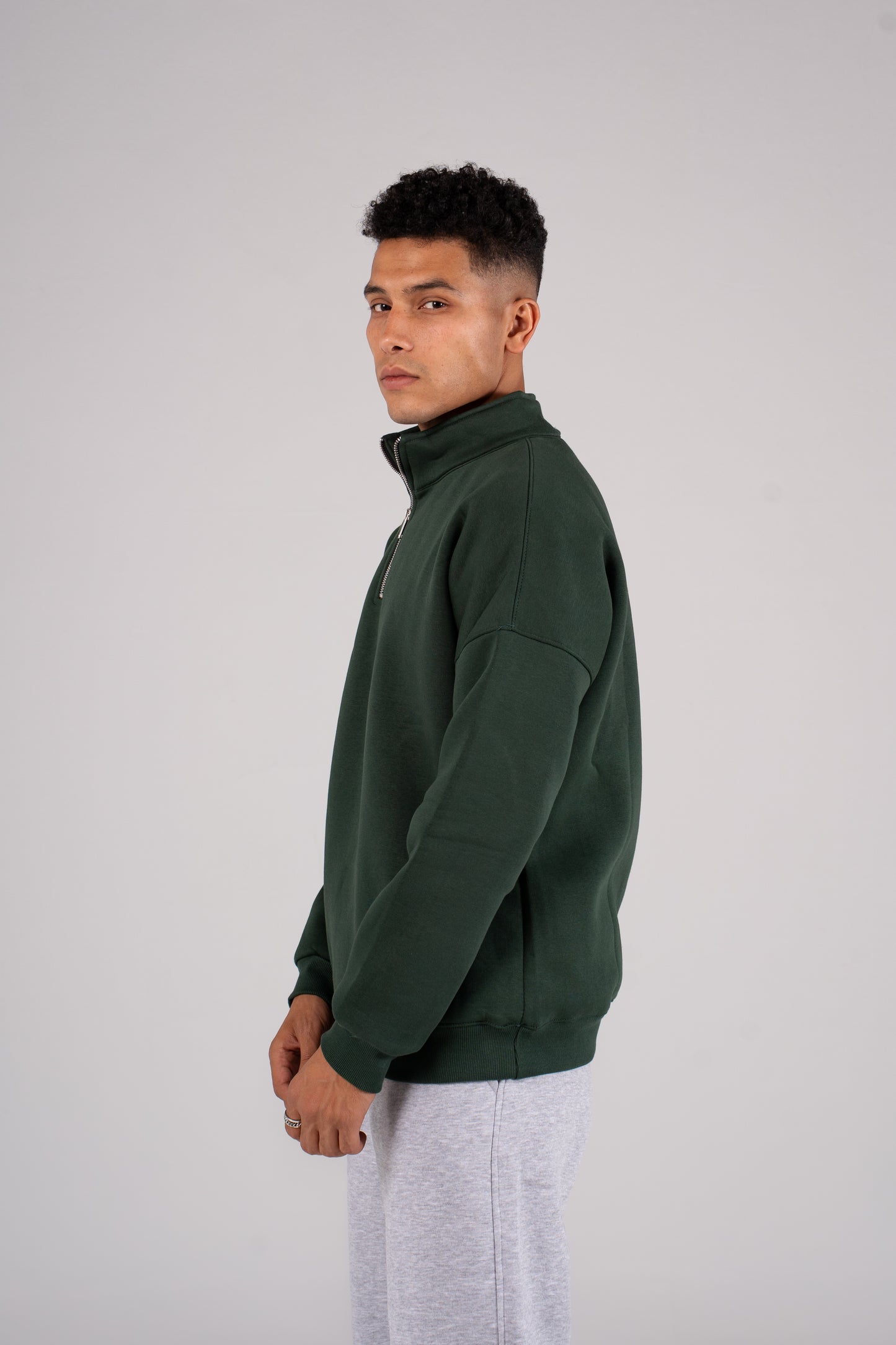 Zipper Melton Sweatshirt -  سويت شيرت ميلتون ربع سوستة