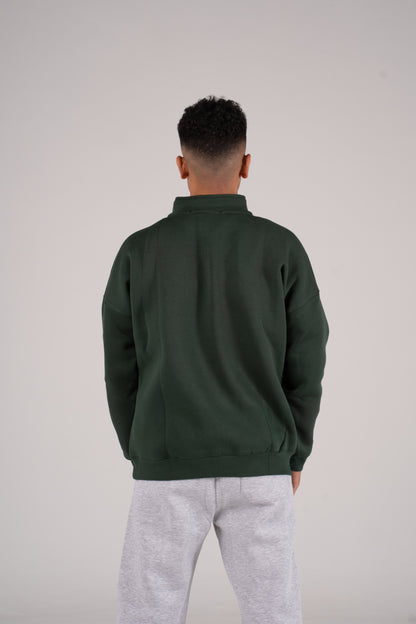 Zipper Melton Sweatshirt -  سويت شيرت ميلتون ربع سوستة