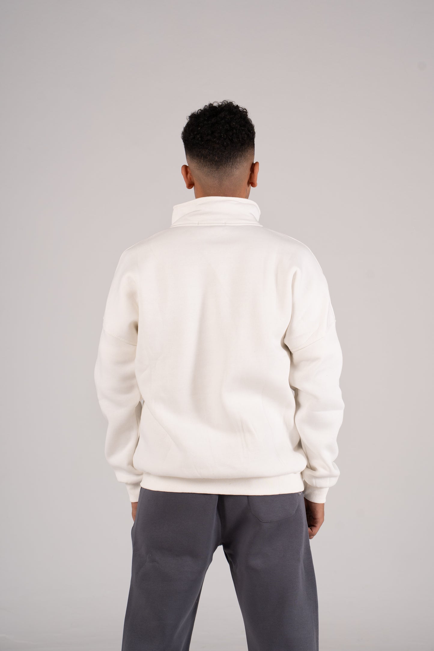Zipper Melton Sweatshirt سويت شيرت مبطن ميلتون ربع سوسته