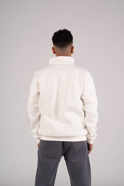 Zipper Melton Sweatshirt سويت شيرت مبطن ميلتون ربع سوسته
