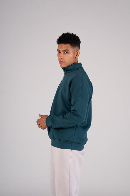 Zipper Melton Sweatshirt سويت شيرت مبطن ميلتون ربع سوسته