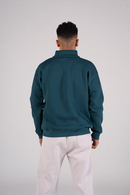 Zipper Melton Sweatshirt سويت شيرت مبطن ميلتون ربع سوسته