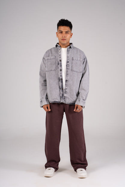 Front Pocket Denim Shirt - قميص جينز بجيب امامي