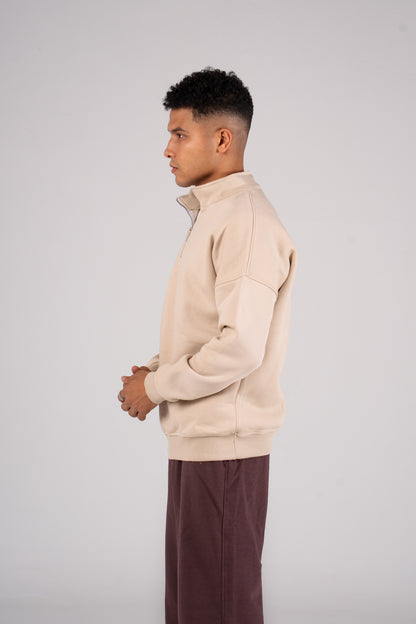 Zipper Melton Sweatshirt سويت شيرت مبطن ميلتون ربع سوسته