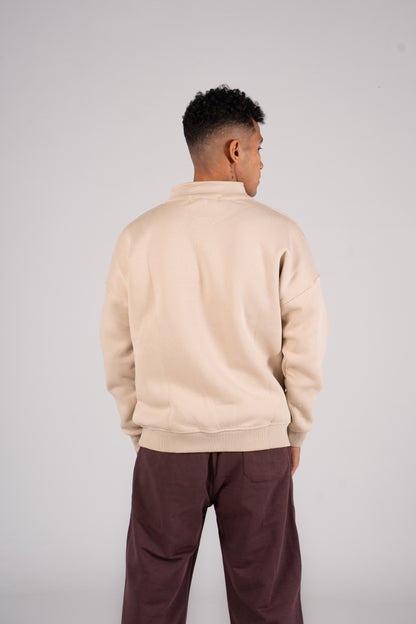 Zipper Melton Sweatshirt سويت شيرت مبطن ميلتون ربع سوسته