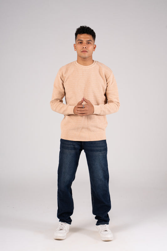 Crew Neck Pullover - بلوفر تريكوه برقبه دائرية