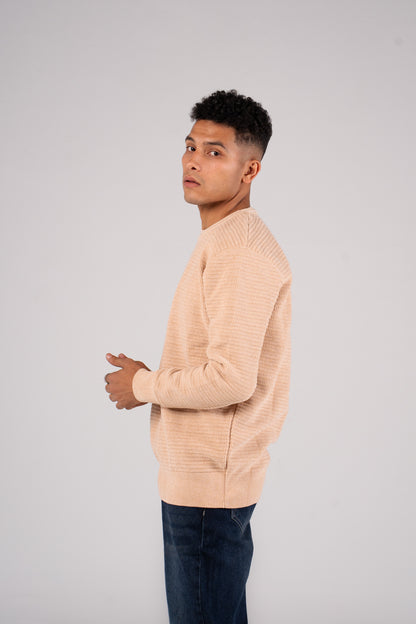 Crew Neck Pullover - بلوفر تريكوه برقبه دائرية