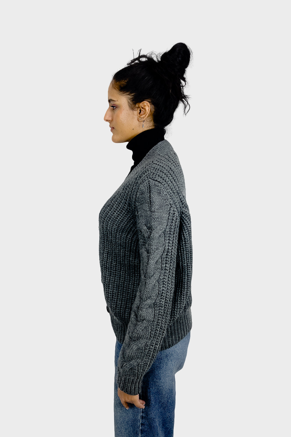 Gray Knitted Sweaters