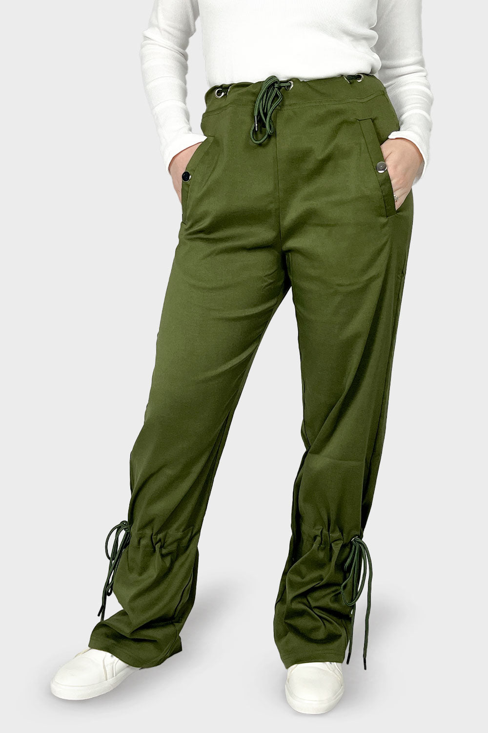 Olive Drawstring Pants