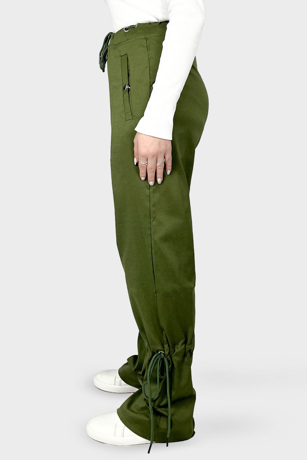 Olive Drawstring Pants