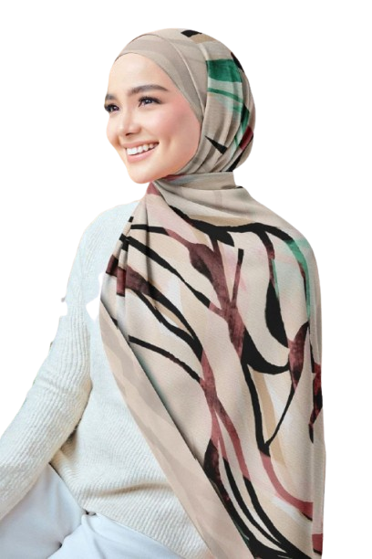 Printed Chiffon Crepe Scarf