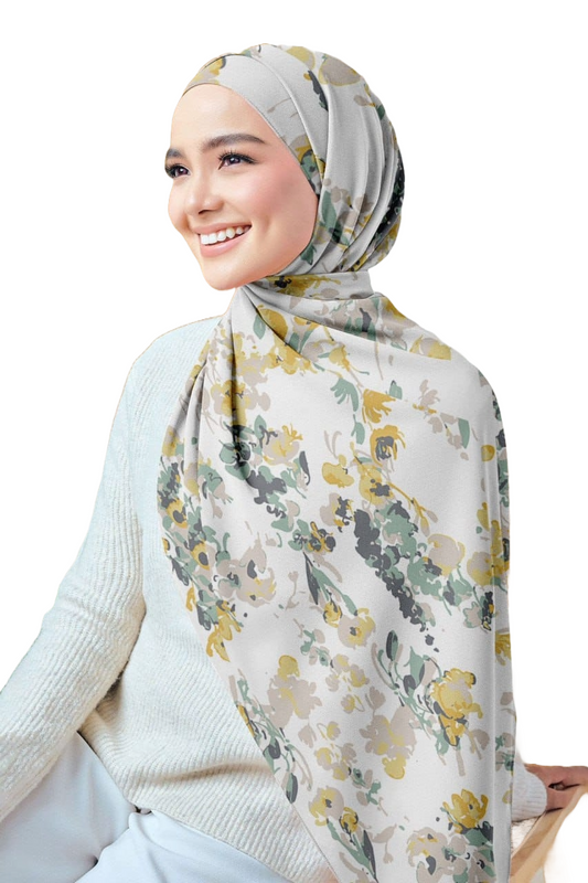 Printed Chiffon Crepe Scarf