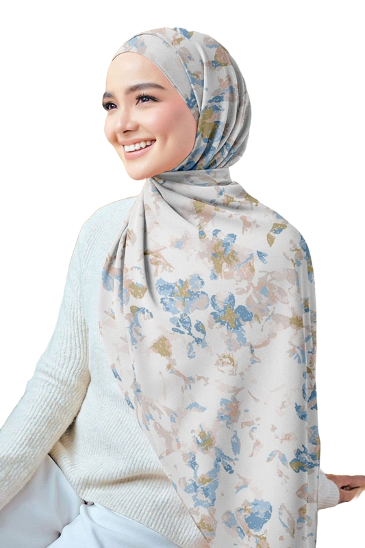 Printed Chiffon Crepe Scarf