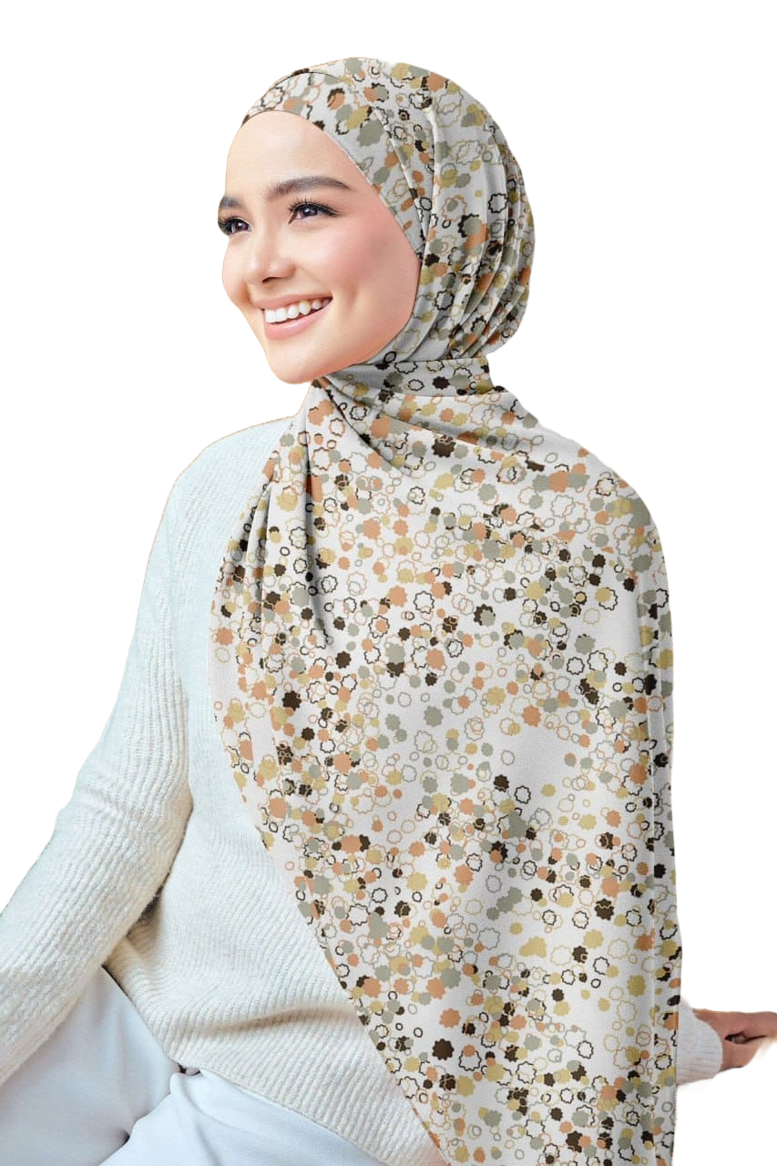 Printed Chiffon Crepe Scarf