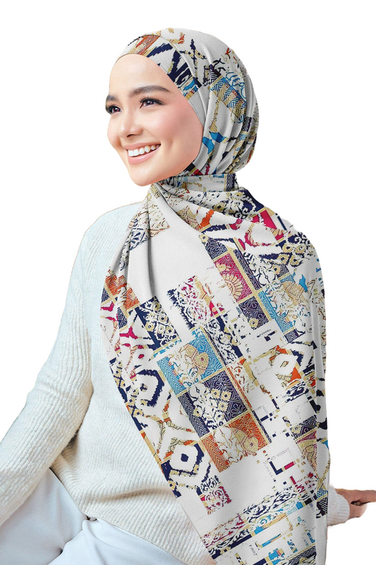 Printed Chiffon Crepe Scarf
