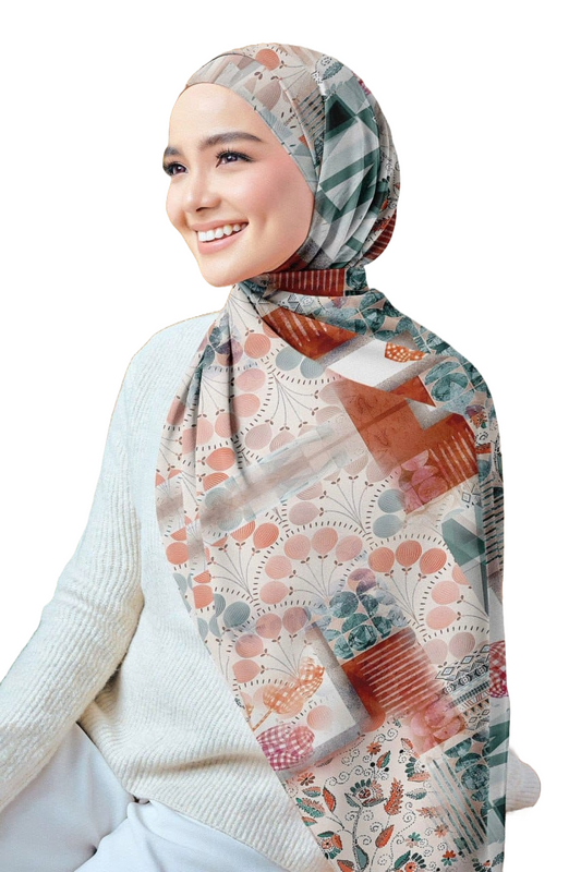 Printed Chiffon Crepe Scarf