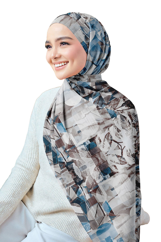 Printed Chiffon Crepe Scarf