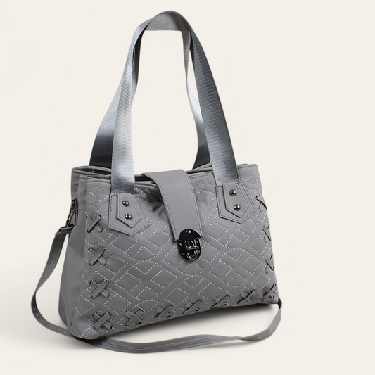Gray Embellished Shoulder Bag
