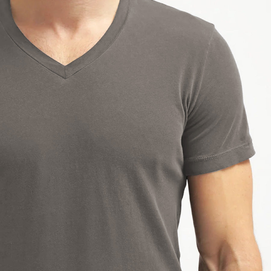 Cotton V-Neck Basic T-Shirt