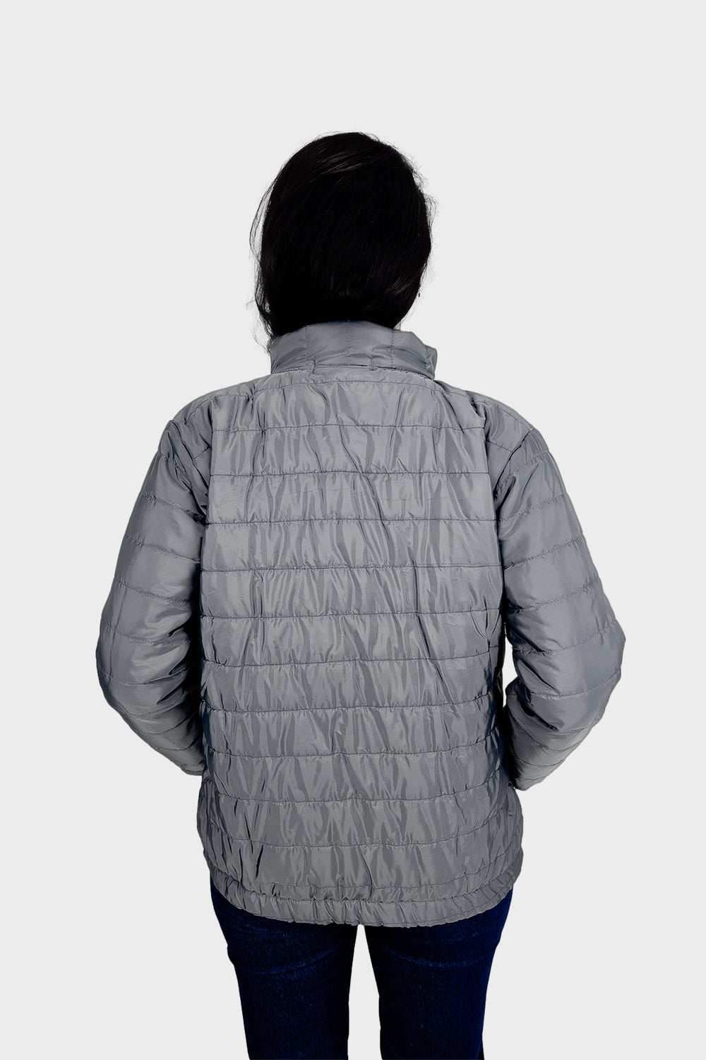 Gray Waterproof Puffer women Jacket