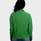 Green High Hip Ribbed Pullover