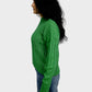 Green High Hip Ribbed Pullover