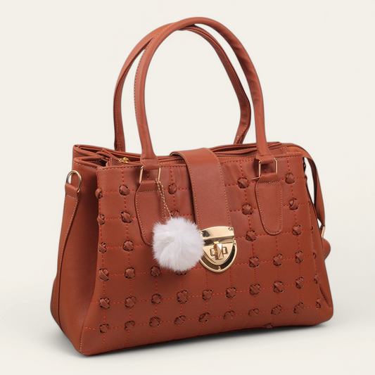 Havana Twist Lock Handbag with Strap