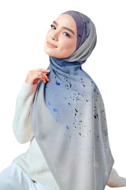 Color Dotts Printed Chiffon Crepe Scarf