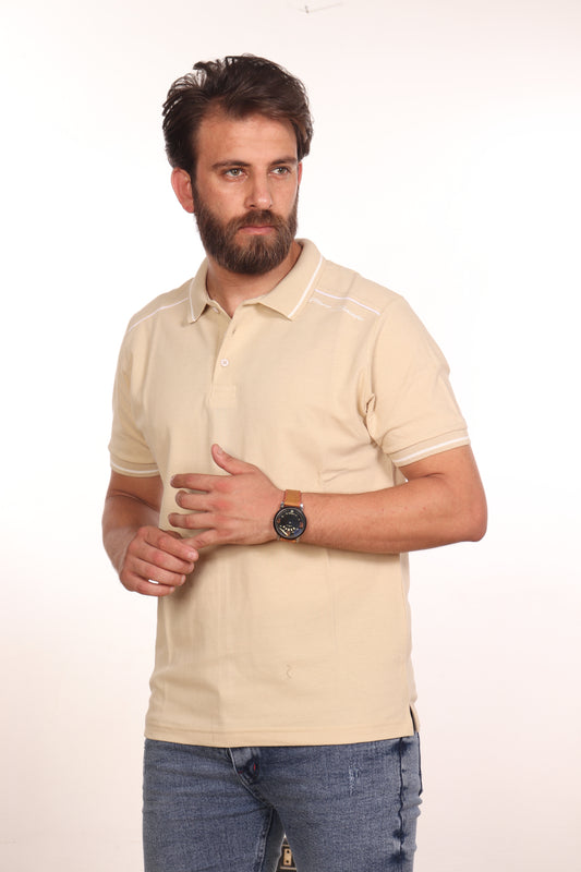 Hero Basic Beige Dyed Polo Shirt