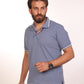 Hero Basic Baby Blue Striped Cuff Polo Shirt