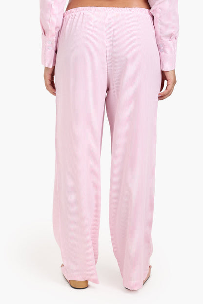 Striped Elastic Waist Pants