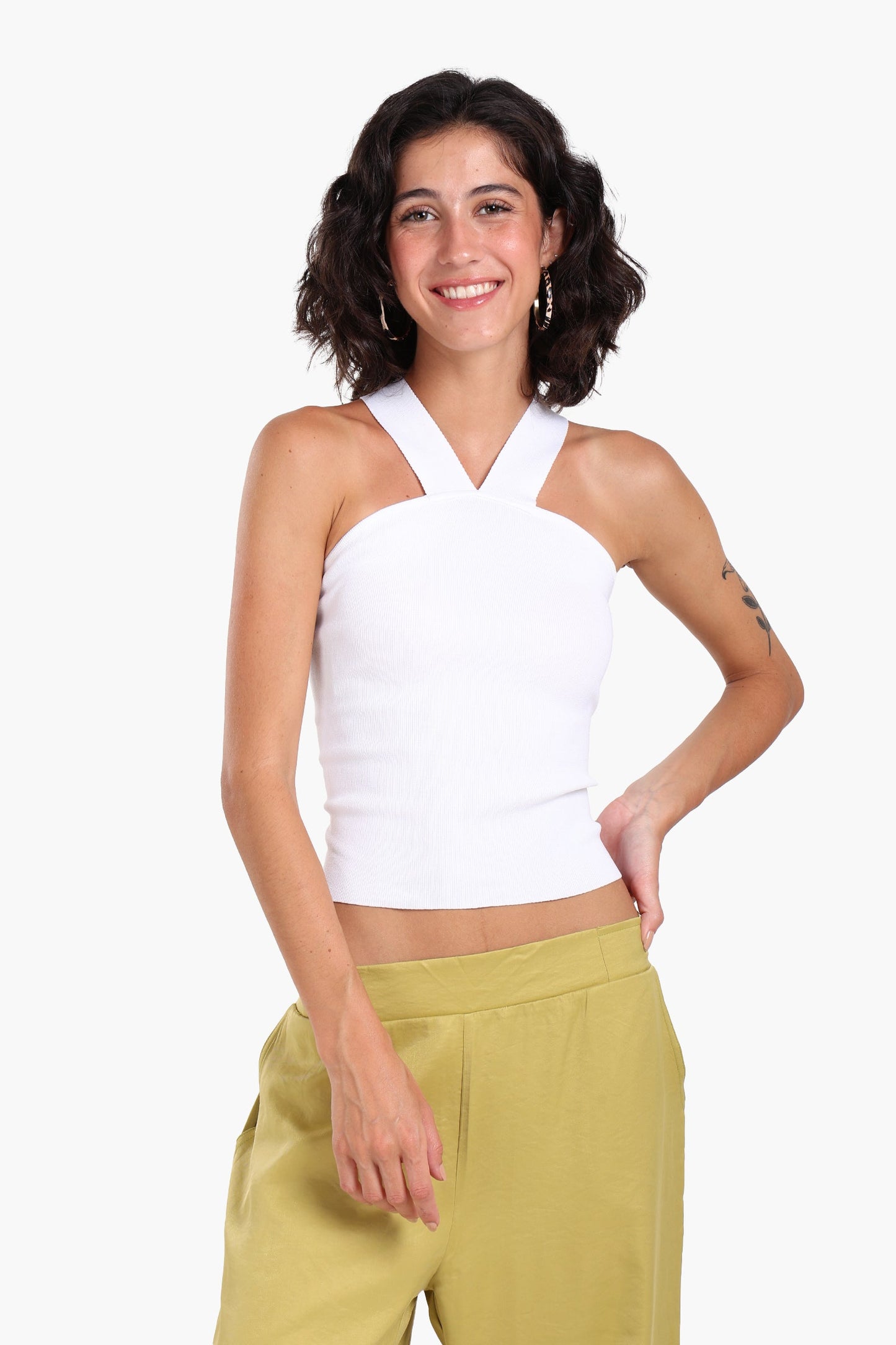 Crisscross Back Crop Top