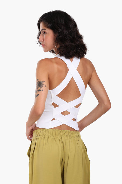 Crisscross Back Crop Top