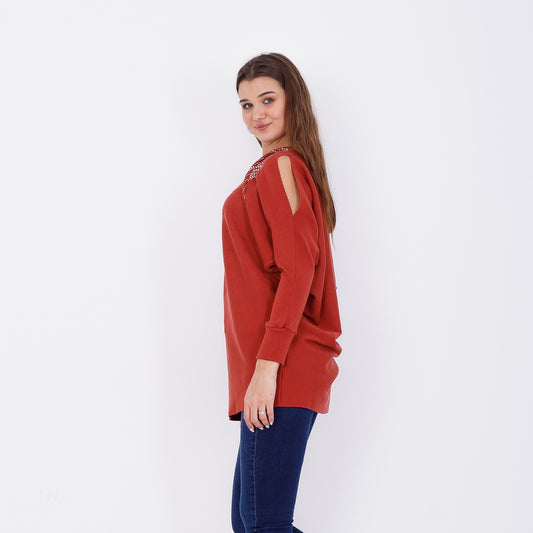 Havana Strass Batwing Pullover