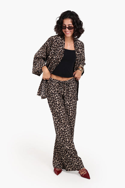 Leopard All Over Printed Kimono