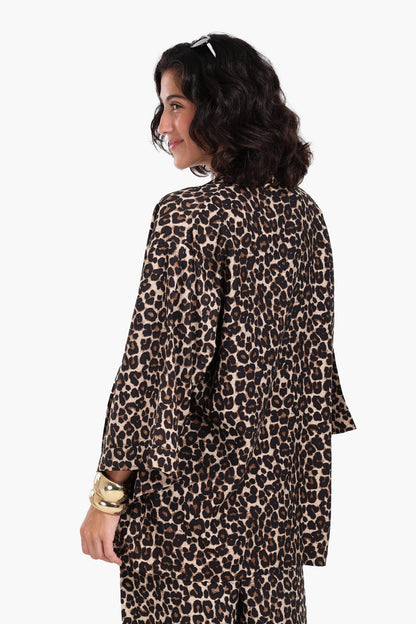 Leopard All Over Printed Kimono