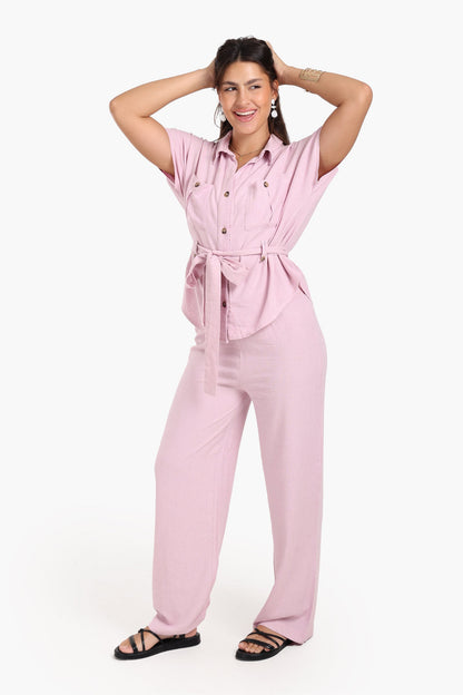 بنطلون استرخاء واسع الساق