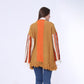 Orange Open Tassel Cardigan