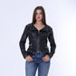 Black High-Hip Leather Jacket