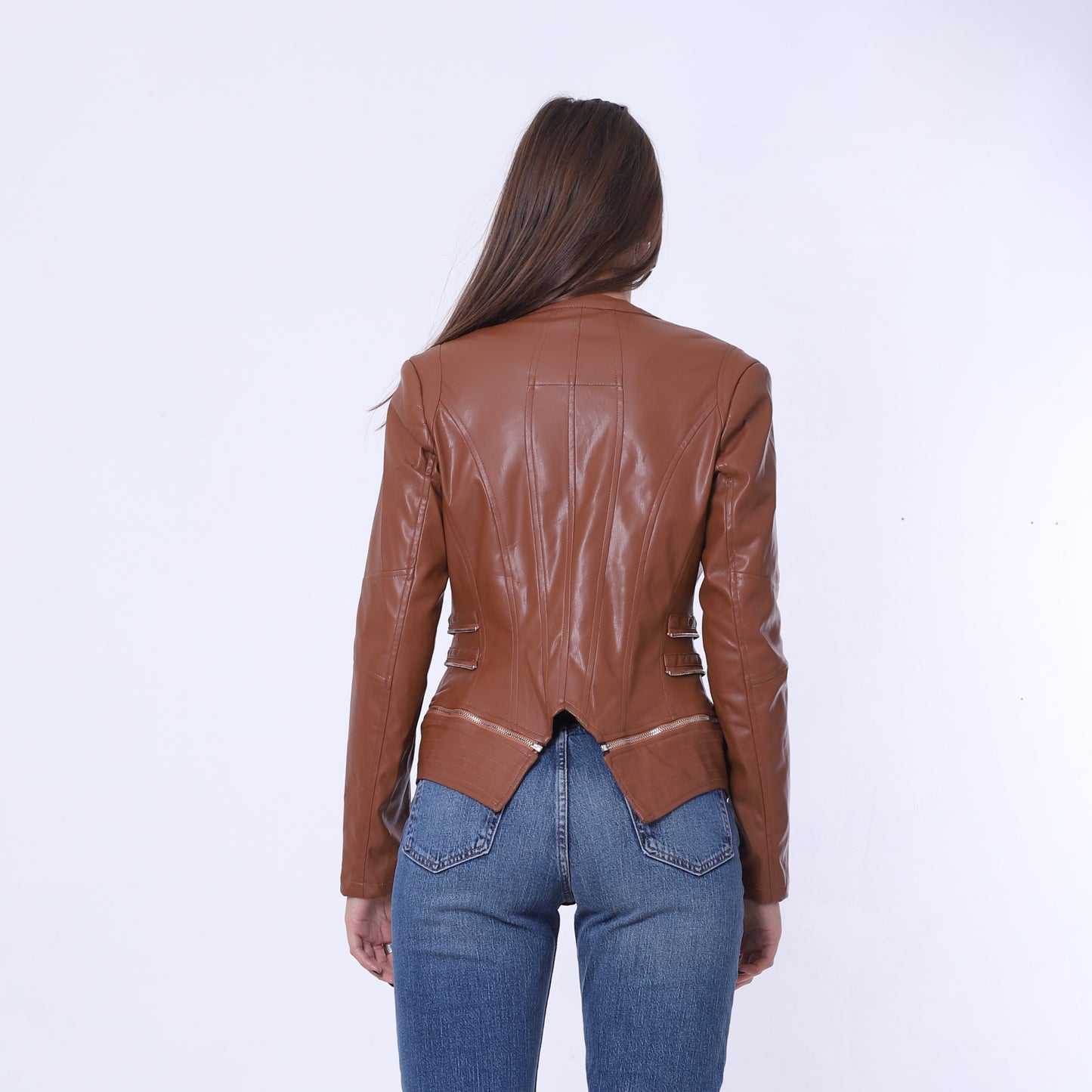 Havan High-Hip Leather Jacket