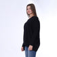 Black Back Strass Tie Oversized Pullover