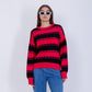 Fuchsia Round Neck Knitted Pullover