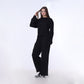 Black Knitted Pants with Side Flap Pockets