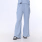 Baby Blue Knitted Pants with Side Flap Pockets